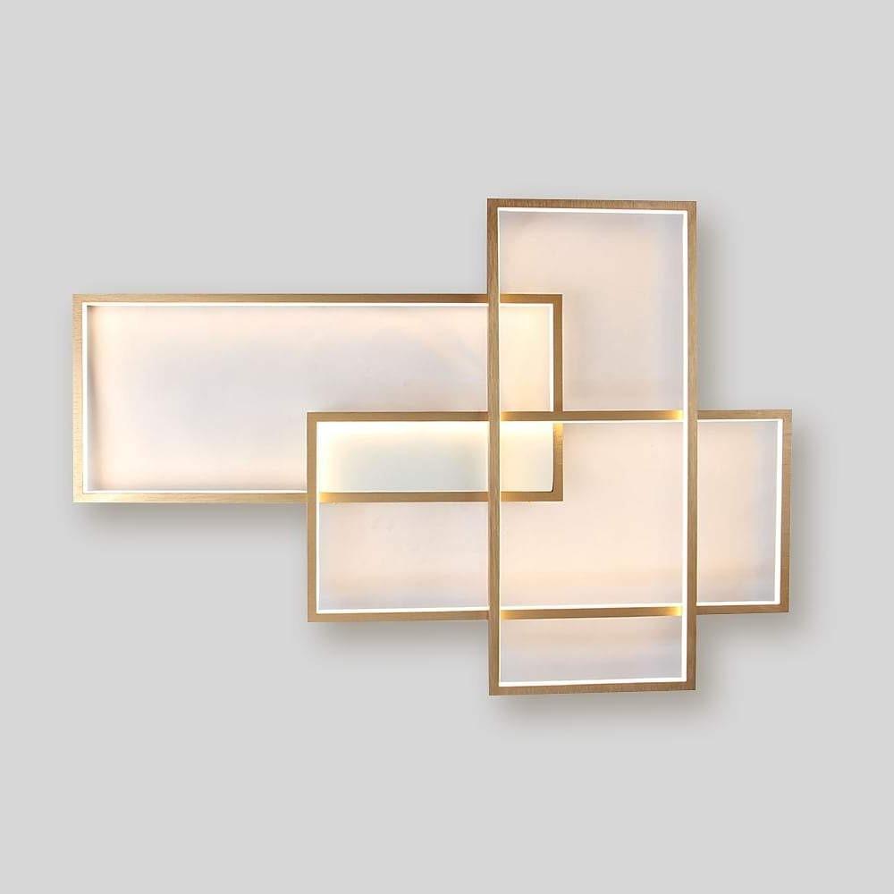 Rectangular Hybrid Flush Mount Ceiling Light with 1 LED