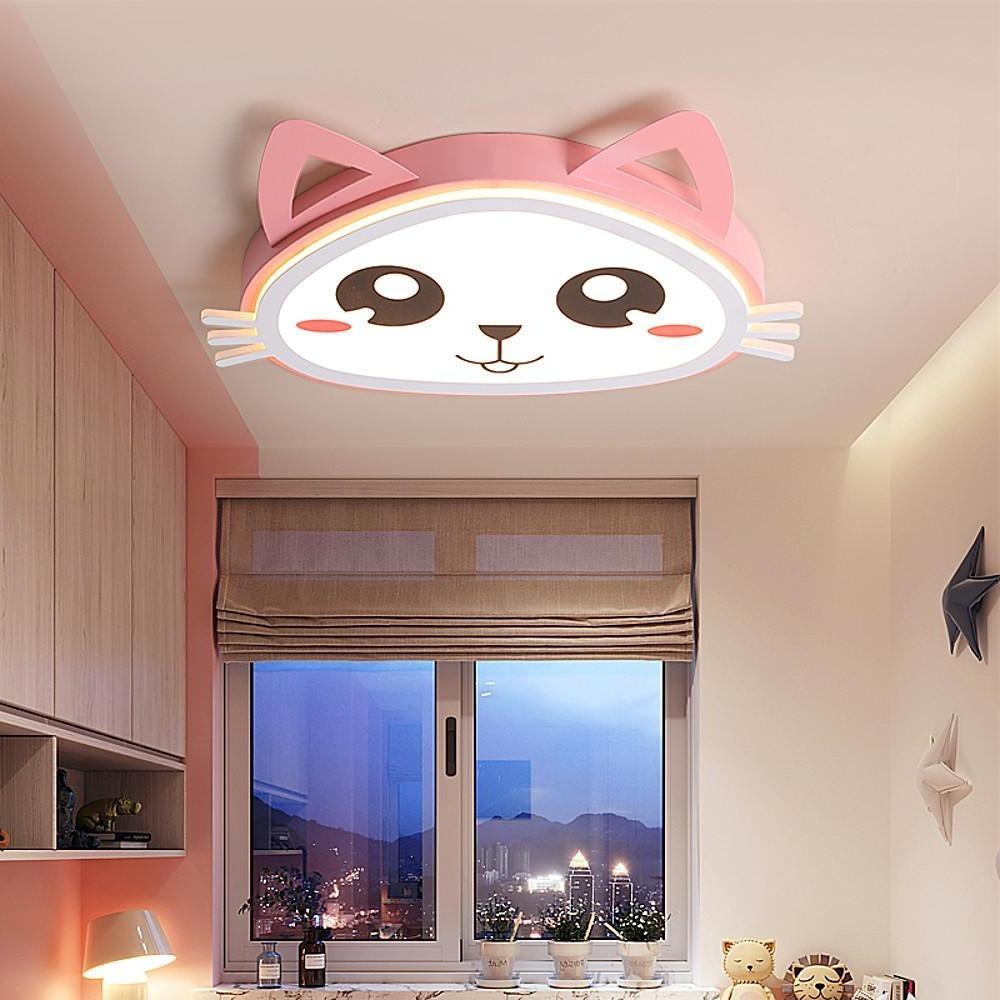 Kitten Bedroom Flush Mount Lighting LED Baby Kids
