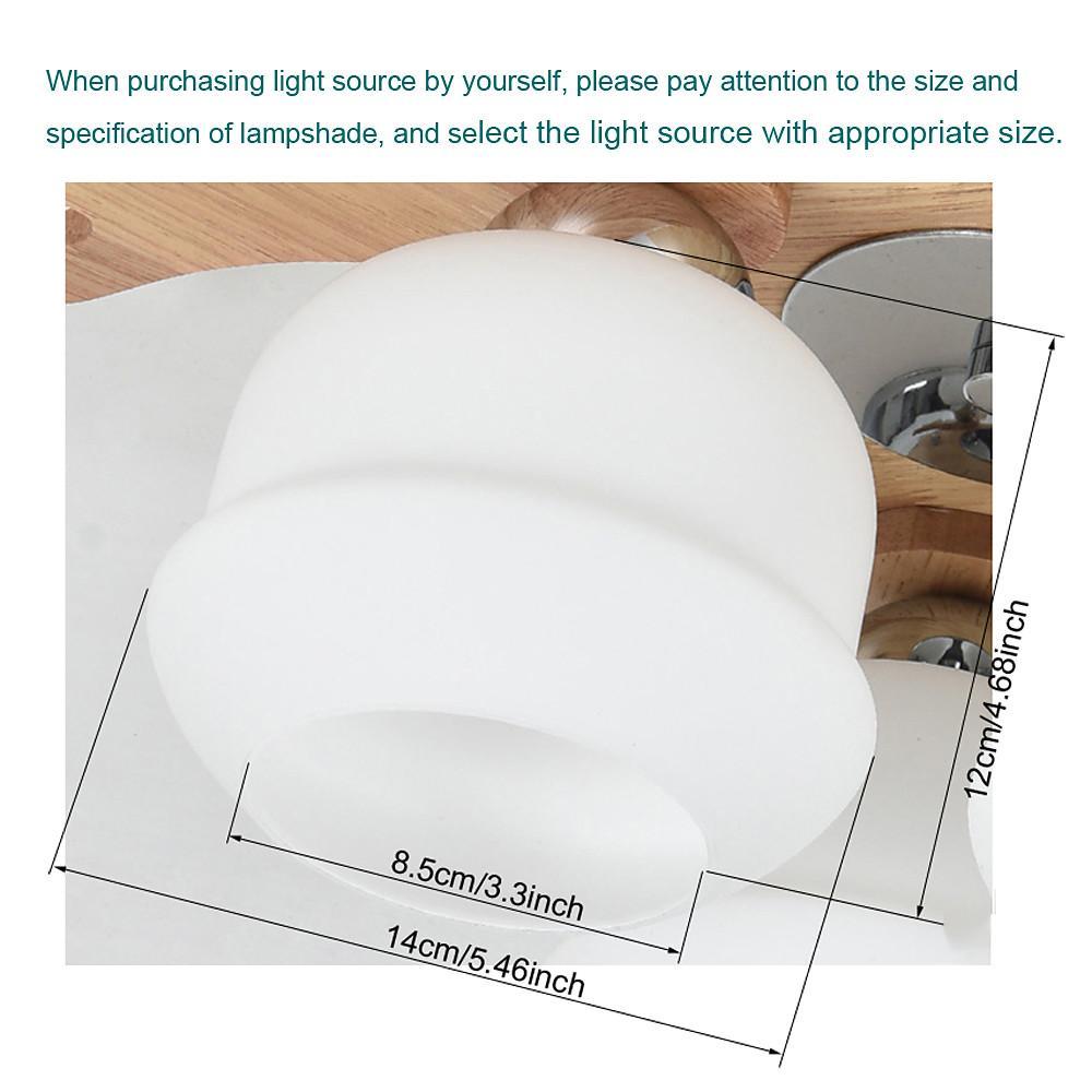 Globes Cluster Bamboo Glass LED Flush Mount Ceiling